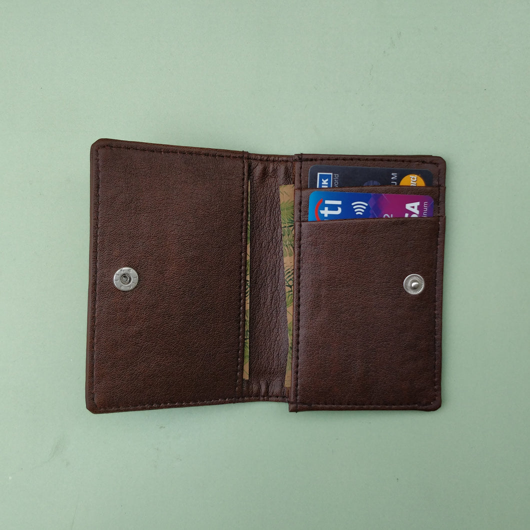 Slim Card Wallet - Dark Brown