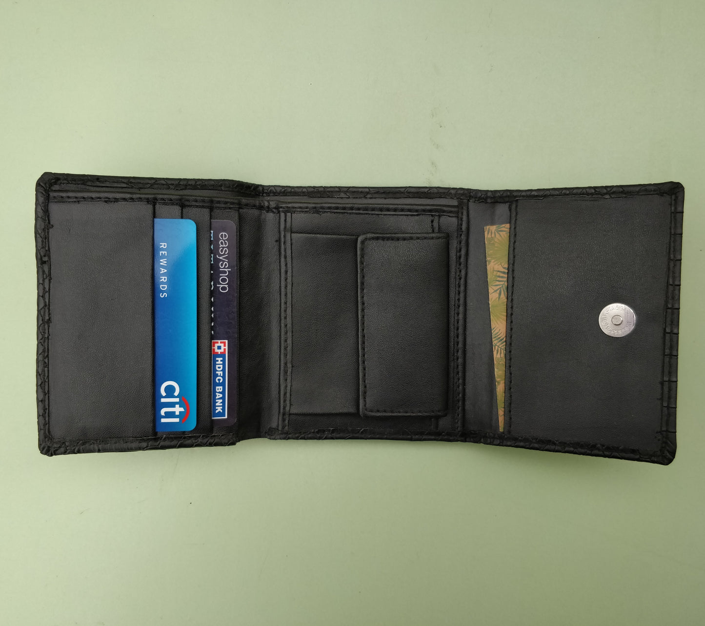 Trifold Wallet - Black Croc