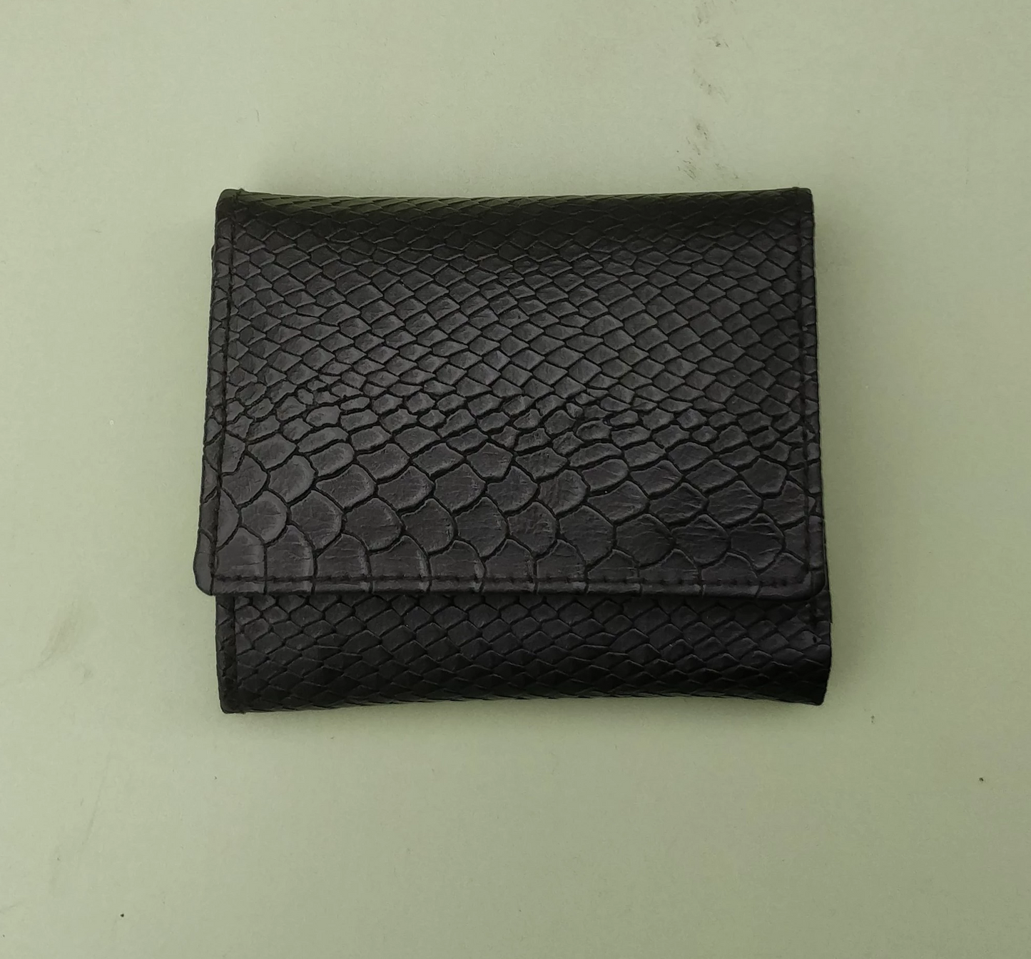 Trifold Wallet - Black Croc