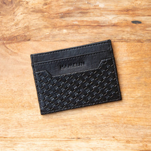 Mini Card Wallet - Black Checked