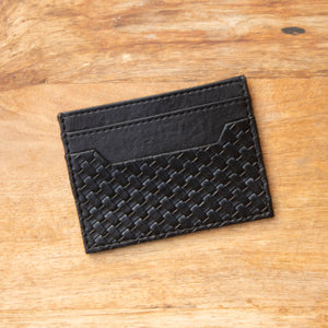 Mini Card Wallet - Black Checked