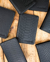Slim Card Wallet - Black Croc