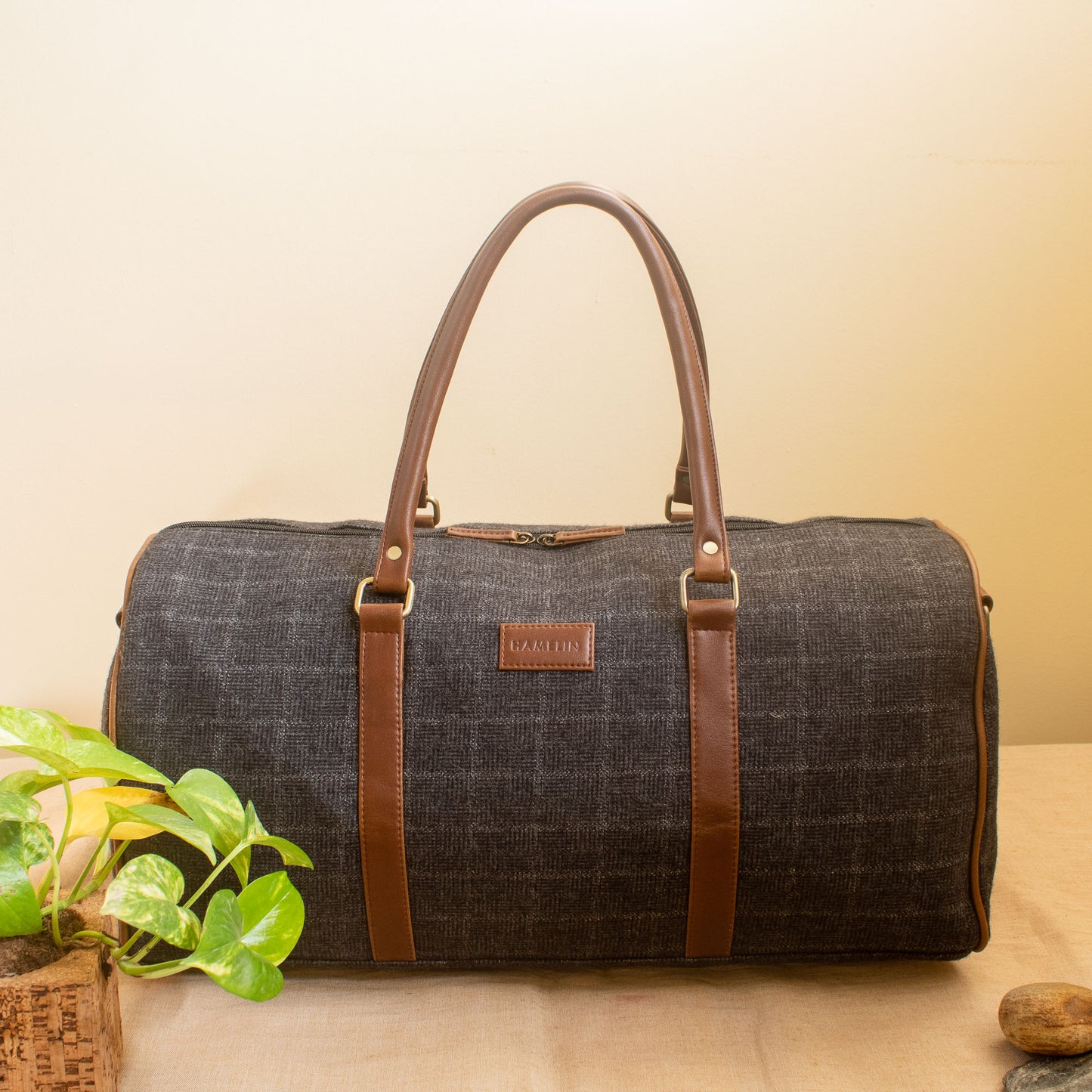 Theodore Tweed Duffle Bag (Charcoal Twill) - Large