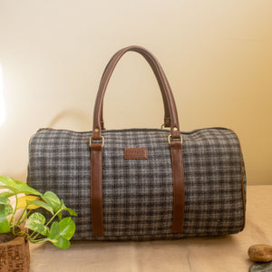 Theodore Tweed Duffle Bag (Pebble Check Twill) - Large