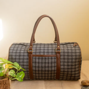 Theodore Tweed Duffle Bag (Pebble Check Twill) - Large