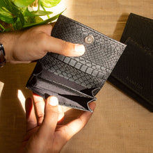 Mega Card Wallet - Black Croc