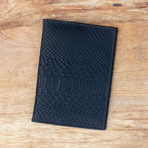 The Passport Holder (Black Croc)