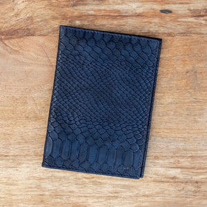 The Passport Holder (Navy Blue Croc)