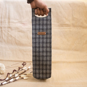 Kade Wine bag (Tweed - Pebble Check Twill)