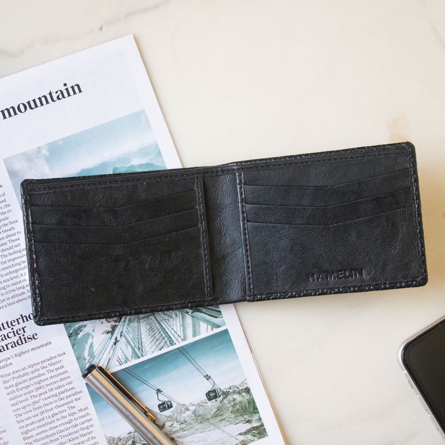 Ethan Slim Wallet for Men (Black)