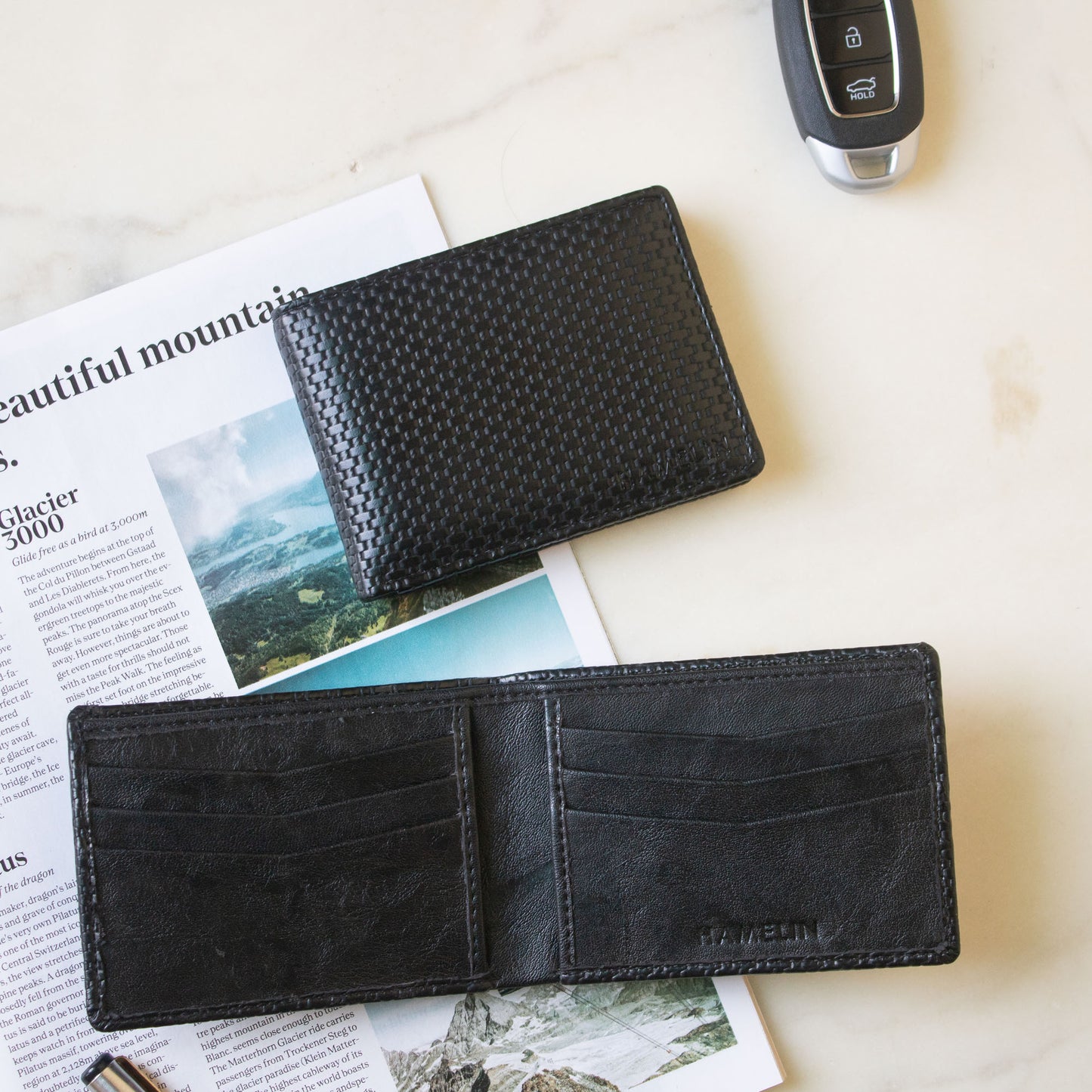 Ethan Slim Wallet for Men (Black)