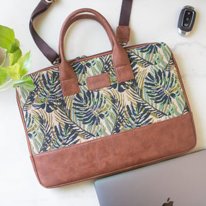 Theo Sleek Laptop Bag (Green Maple)
