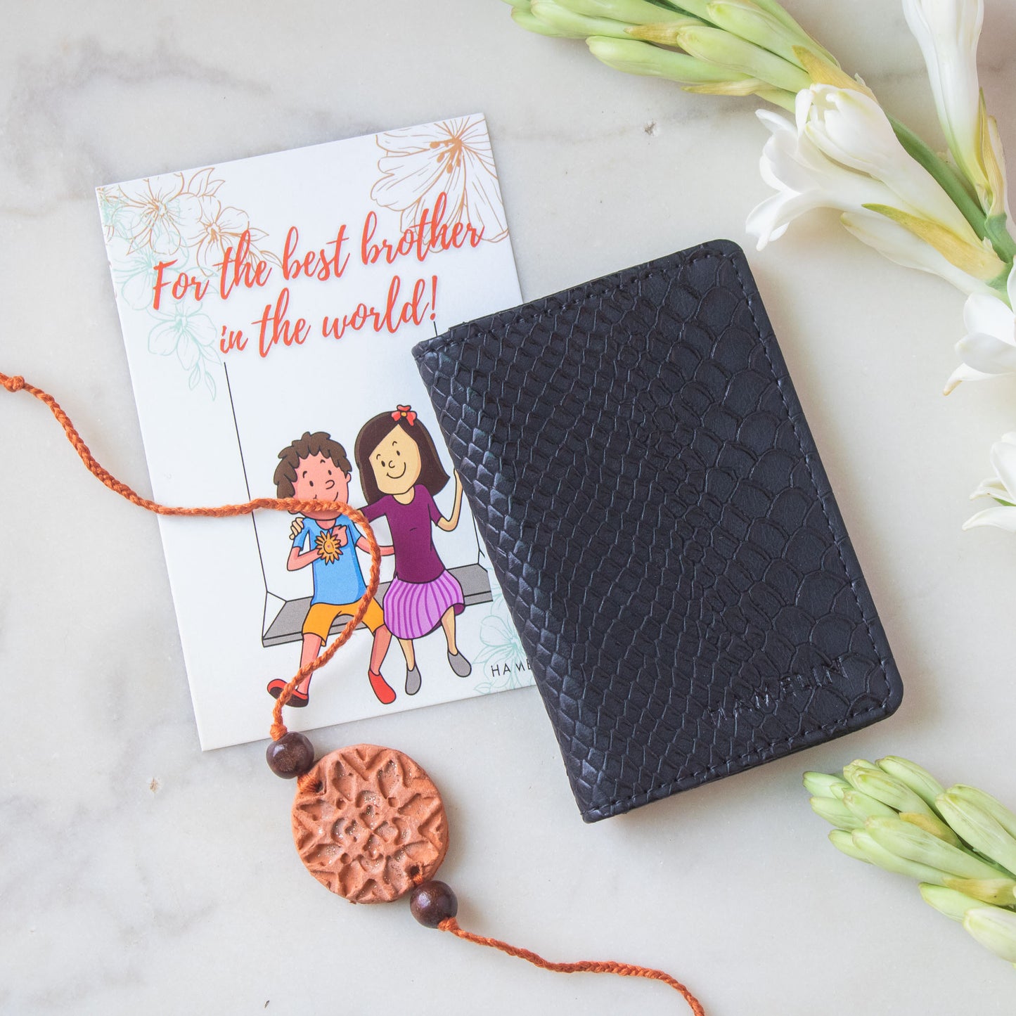 Rakhi Gift for Brother (Slim Card - Black)