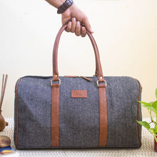 Theodore Tweed Duffle Bag (Grey Herringbone)