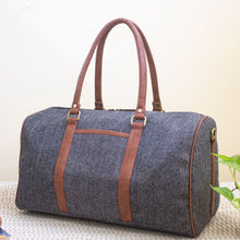 Theodore Tweed Duffle Bag (Grey Herringbone)