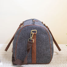 Theodore Tweed Duffle Bag (Grey Herringbone)