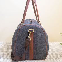 Theodore Tweed Duffle Bag (Grey Herringbone)