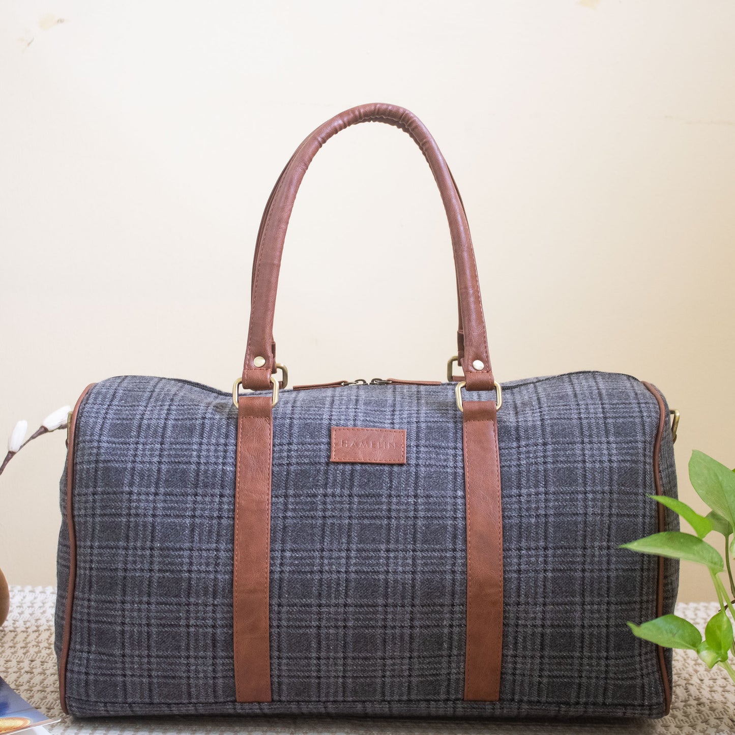 Theodore Tweed Duffle Bag (Mink Grey Twill)