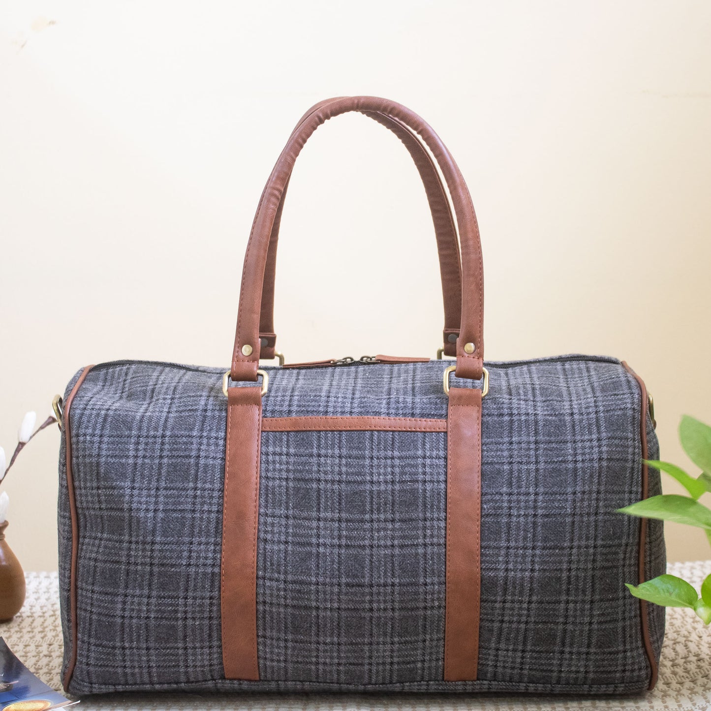 Theodore Tweed Duffle Bag (Mink Grey Twill)