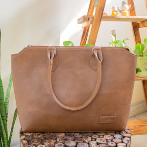 Essentials - Peanut Brown Tote Bag for Women