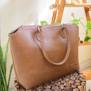 Essentials - Peanut Brown Tote Bag for Women