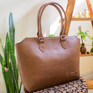 Essentials - Peanut Brown Tote Bag for Women