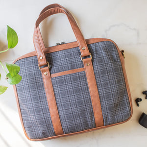 Classic Laptop Bag (Mink Grey twill)