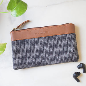 Essentials Pouch (Grey Herringbone)