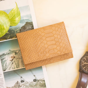 Mega Card Wallet - Camel Croc