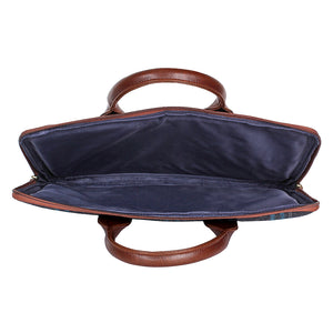 Elon Laptop Sleeve - Blue Tartan Twill sample sale