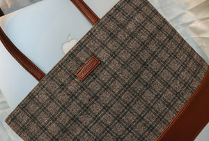 Tweed Work Tote for Women (Tawny Check Twill)