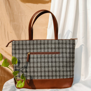 Tweed Work Tote for Women (Anchor Check Twill)