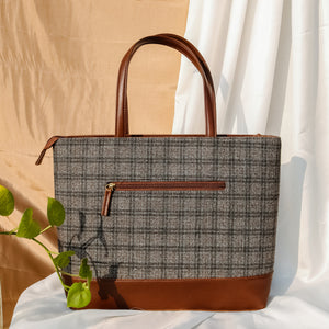 Tweed Work Tote for Women (Tawny Check Twill)