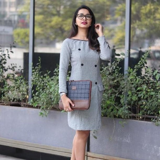 Matt Laptop Sleeve - Gray Overcheck Twill