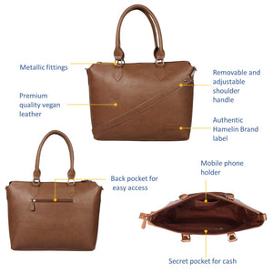 Essentials - Dark Brown Tote Bag for Women - FINAL SALE