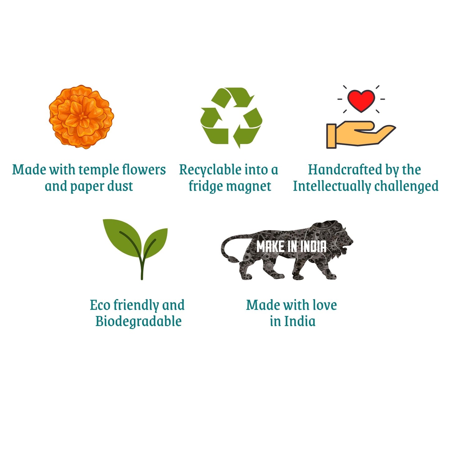 Flo-Rakhi with Card (Ecofriendly Rakhi made with temple Flowers)